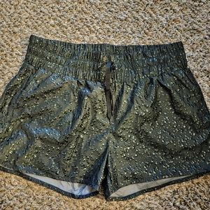 Zyia Black Bubbles Hi-Rise Bomber Shorts